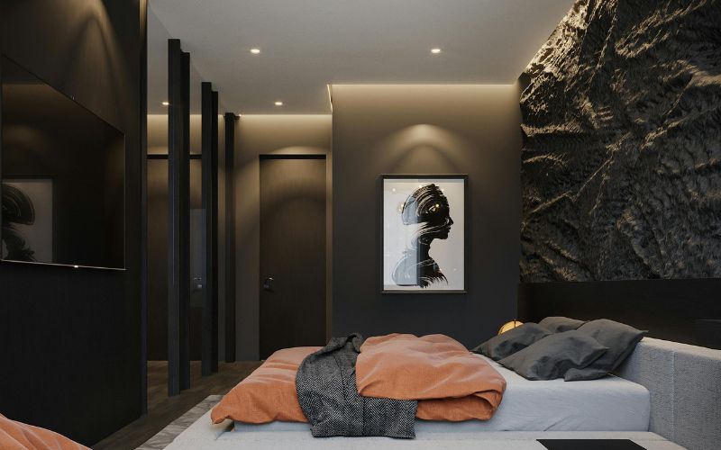 bedroom accent wall idea for indian