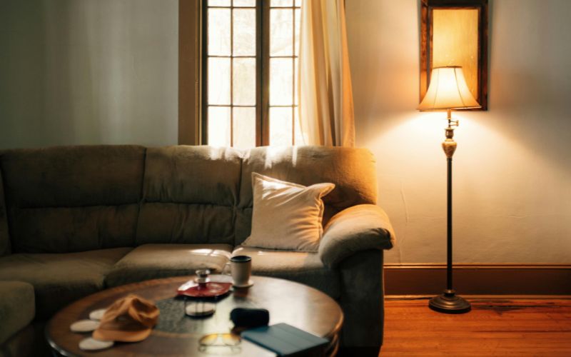 Warm lighting living room India